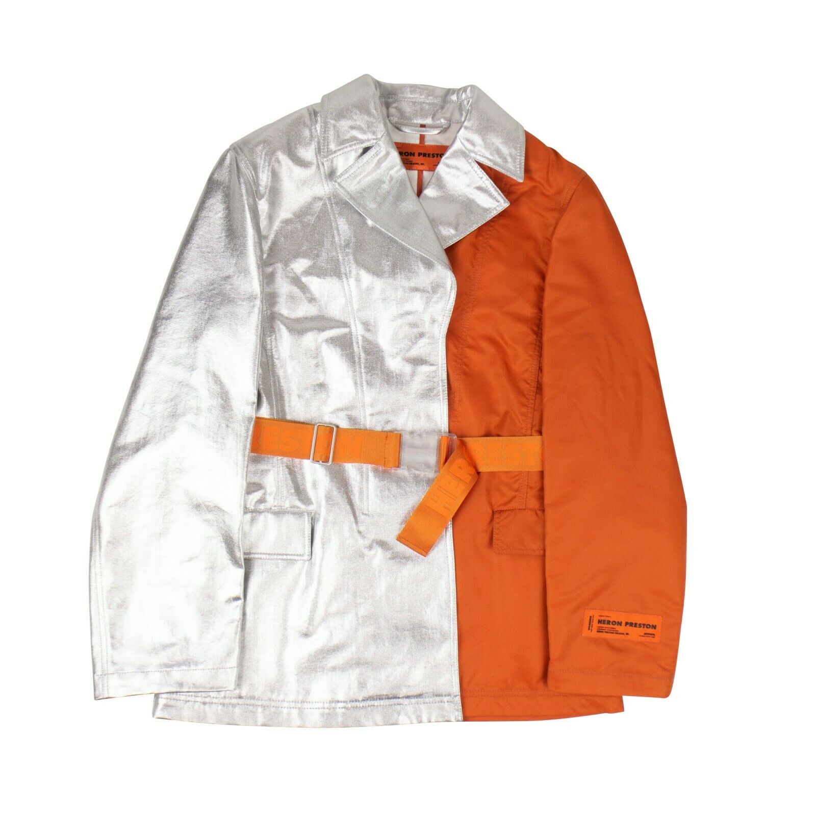 Blazer in Silber und Orange