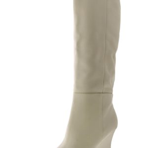 Vance Damen Leder Absätze Knie hohe Stiefel 7765024899132