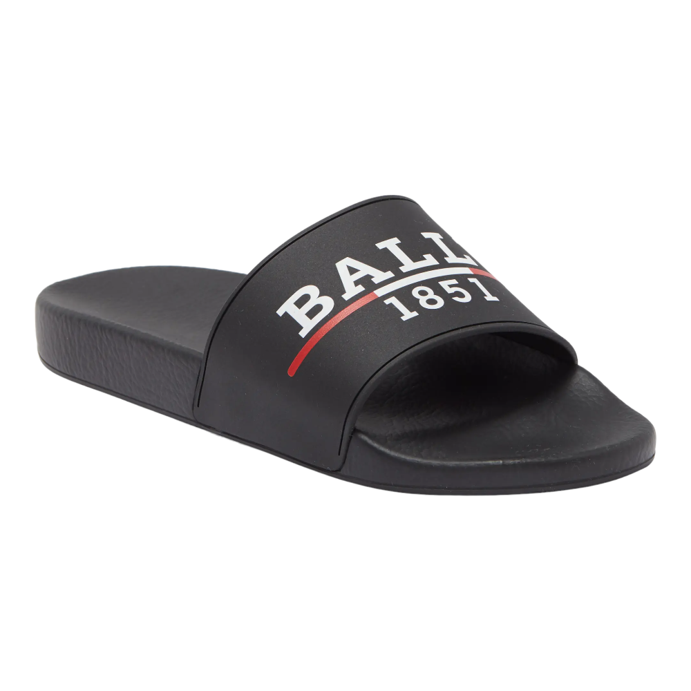 Bally Samuel Herren 6238702 schwarze Gummi-Pool Slide Sandalen