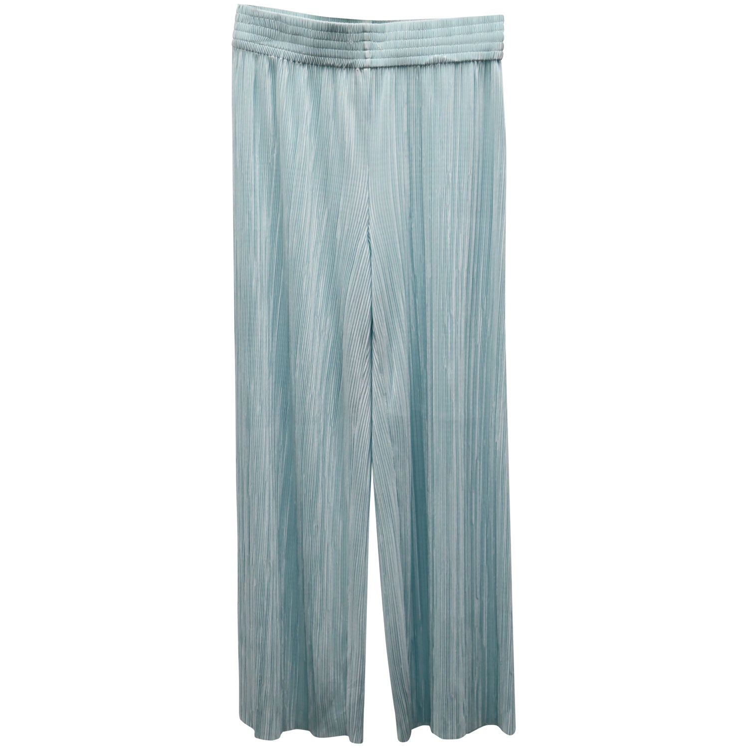 Alice + Olivia Elba Plissee Pull-On verkürzte Hose mit weitem Bein aus mintgrünem Polyester