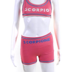 Fendi Zweiteiliger Astrologie-Bikini-Badeanzug für Damen, Rot