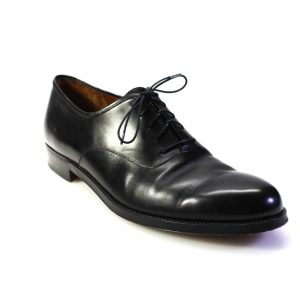 Salvatore Ferragamo Herren Salvatore Mandel Toe Leder Derby-Schuhe Schwarz