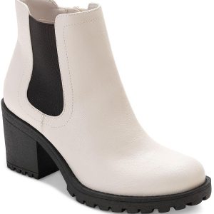 Morghan Damen-Stiefeletten aus Wildlederimitat mit runder Zehenpartie