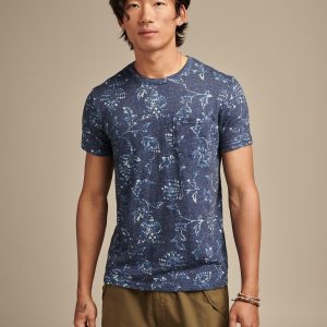 Lucky Brand Herren Leinen kurze Ärmel Tasche Rundhalsausschnitt Tee 7676691382332