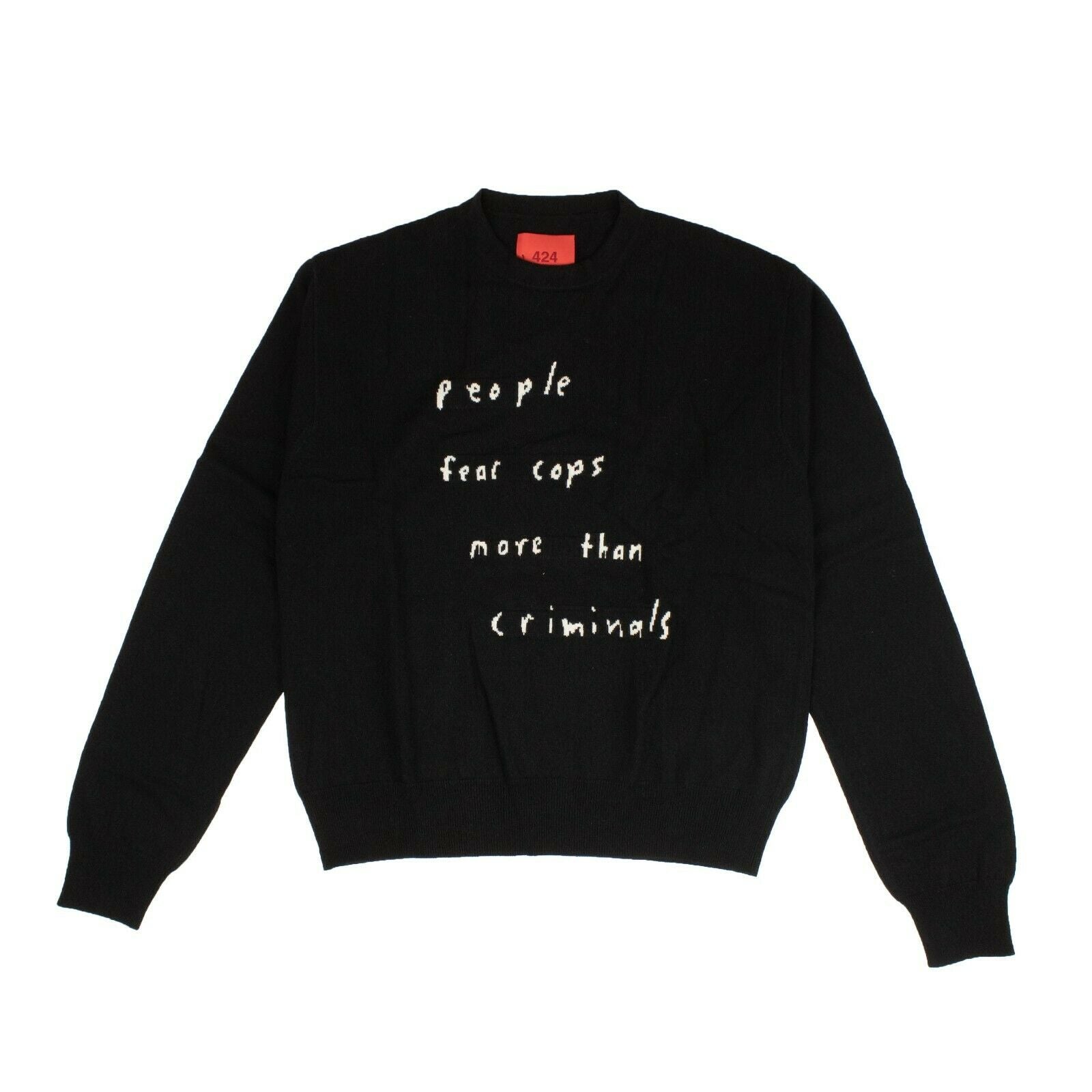 424 On Fairfax People Fear Cops Pullover – schwarz
