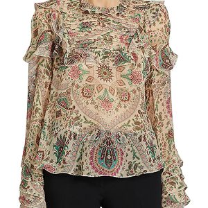 Rüschenbluse aus Seide für Damen