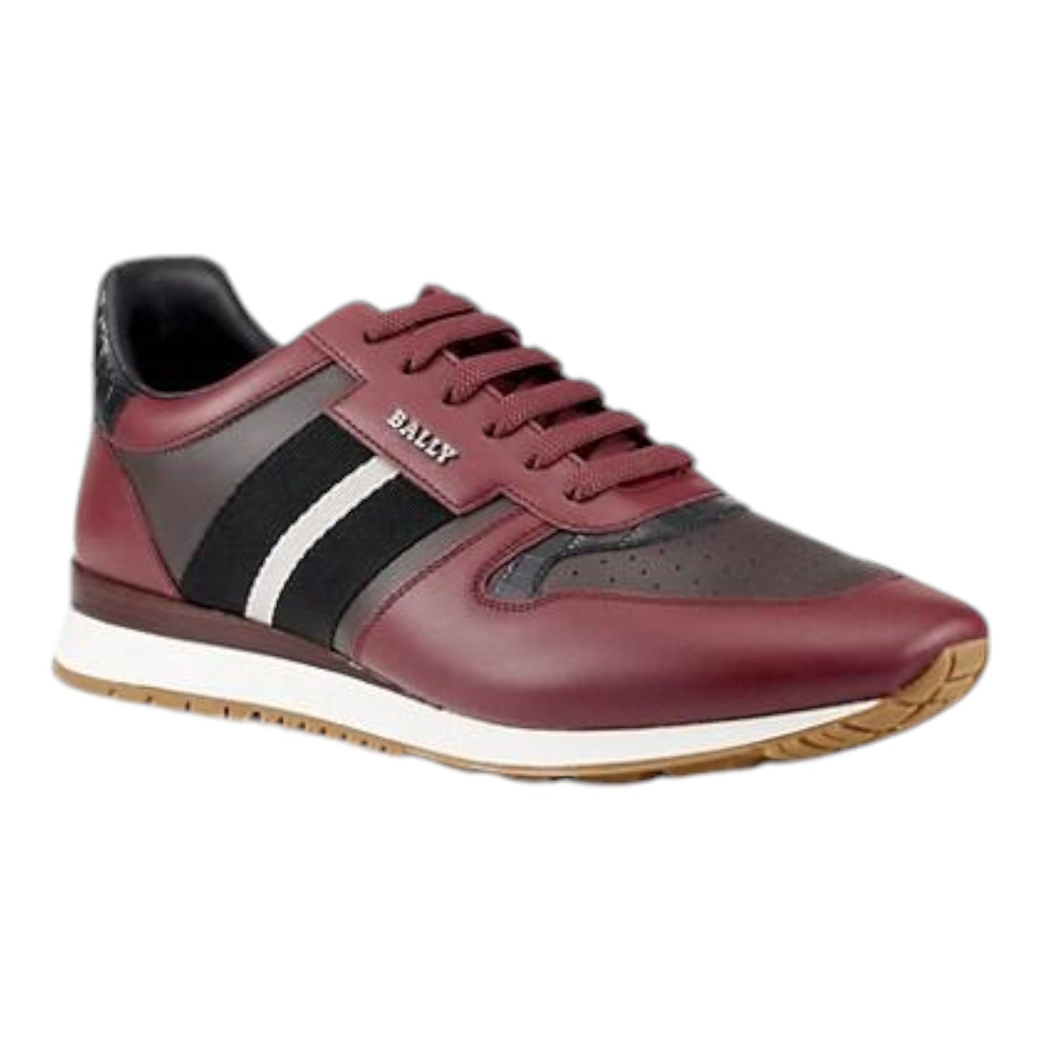 Bally Arnold 6239711 Herren-Sneaker aus burgunderrotem Leder, Größe 9