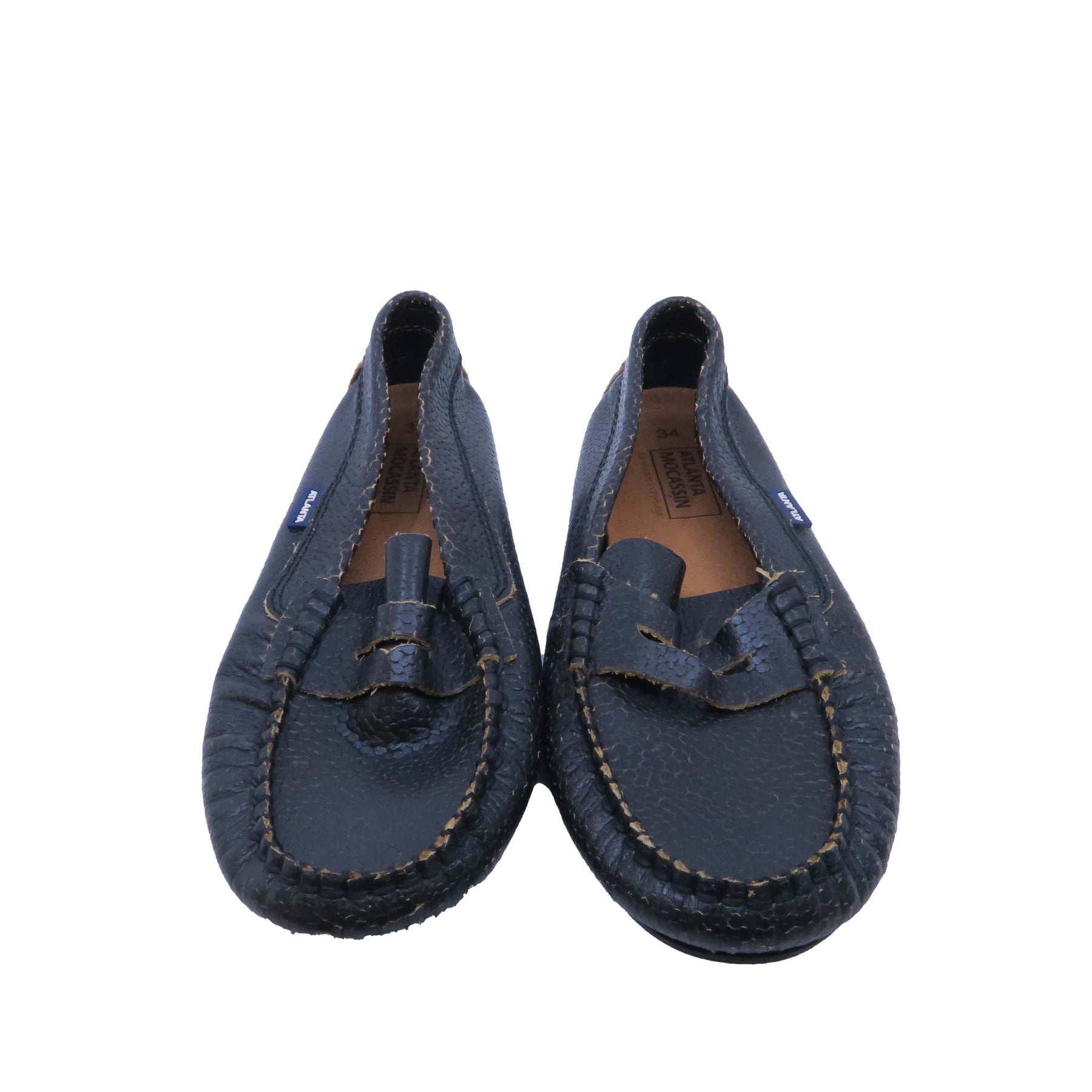 Atlanta Moccasin Jungen schwarze Schuhe – 7805923590204