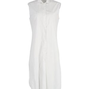 Alaïa ärmelloses Hemd Kleid aus weißer Baumwolle