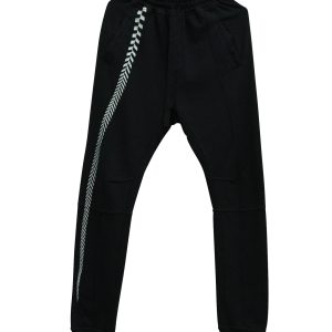 Haider Ackermann gestickte Lounge Hose aus schwarzer Baumwolle 7833142951996