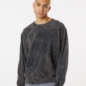 Dyenomite Herren Premium Fleece Mineral Waschen Rundhals-Sweatshirt