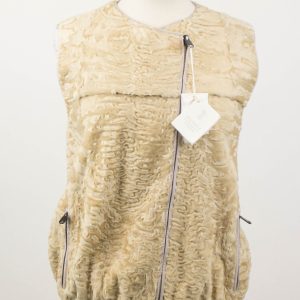 Wendejacke aus gelbem Astrachan-Pelz