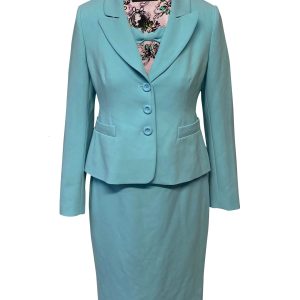Boutique Moschino Kleid und Blazer Set in blauem Triacetat 7748645650492