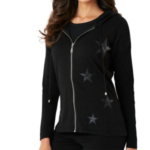 Zip Star Jacke in schwarz