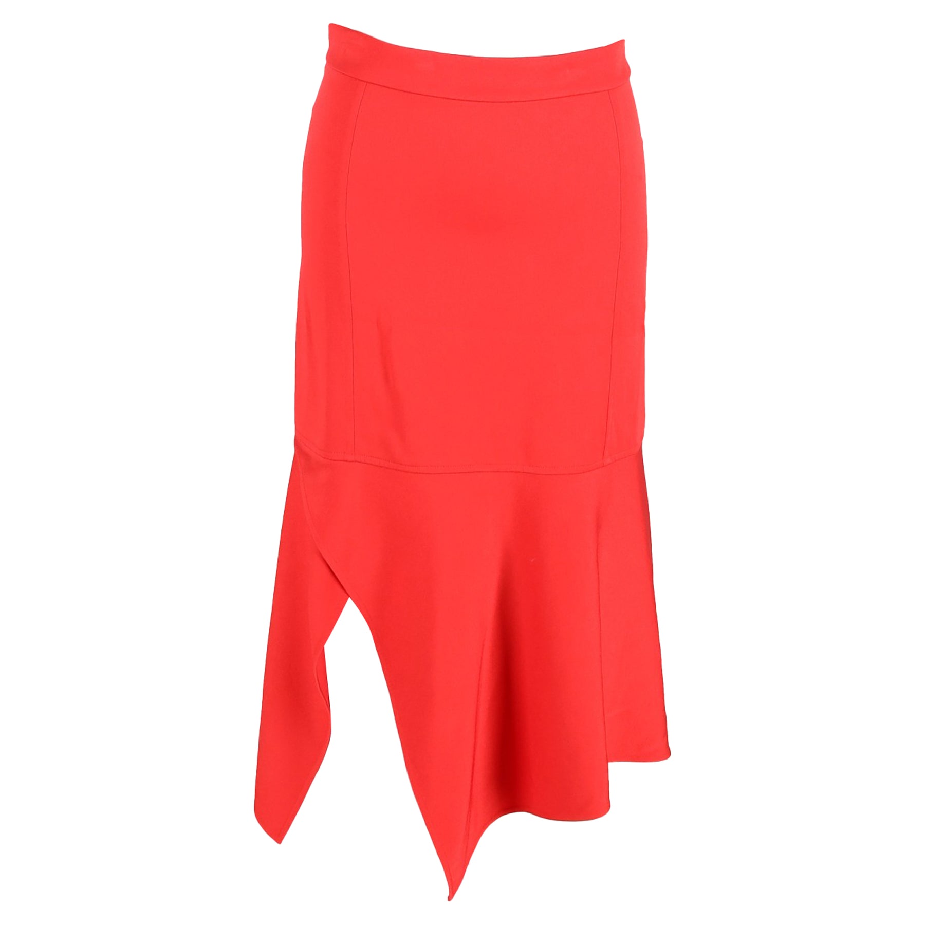 Victoria Beckham Asymmetrical Midi Rock in Rotacetat 7833177587772