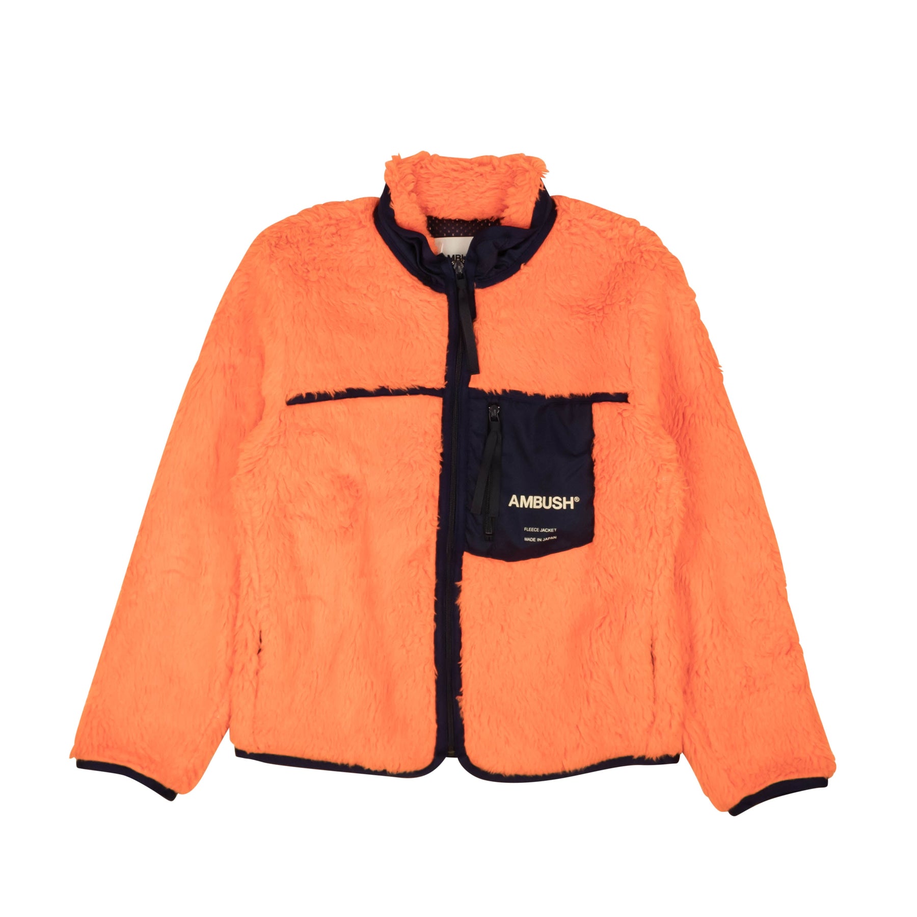 Neue Fleecejacke mit orangefarbenem Acryl-Logo