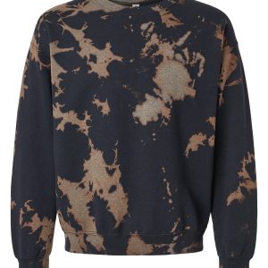 Dyenomite Herren essenzielles Fleece Bleichmittel Waschen Rundhals-Sweatshirt