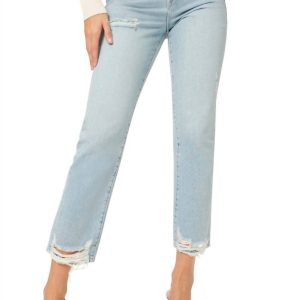 Junge gestresste gerade Bein Jeans in blau 7803988475964
