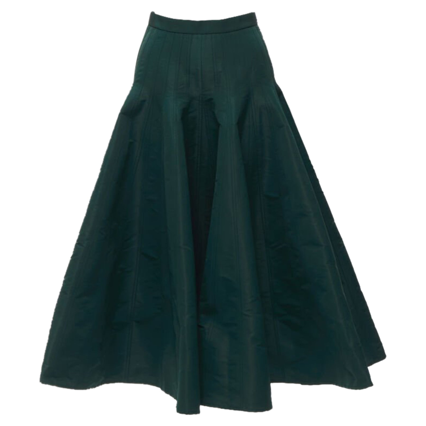 Alexander McQueen taffeta top stitching panelled fla Midi-Schürzen