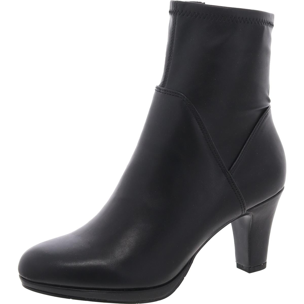 SOLANA Kunstleder-Stiefeletten ohne Schnürsenkel