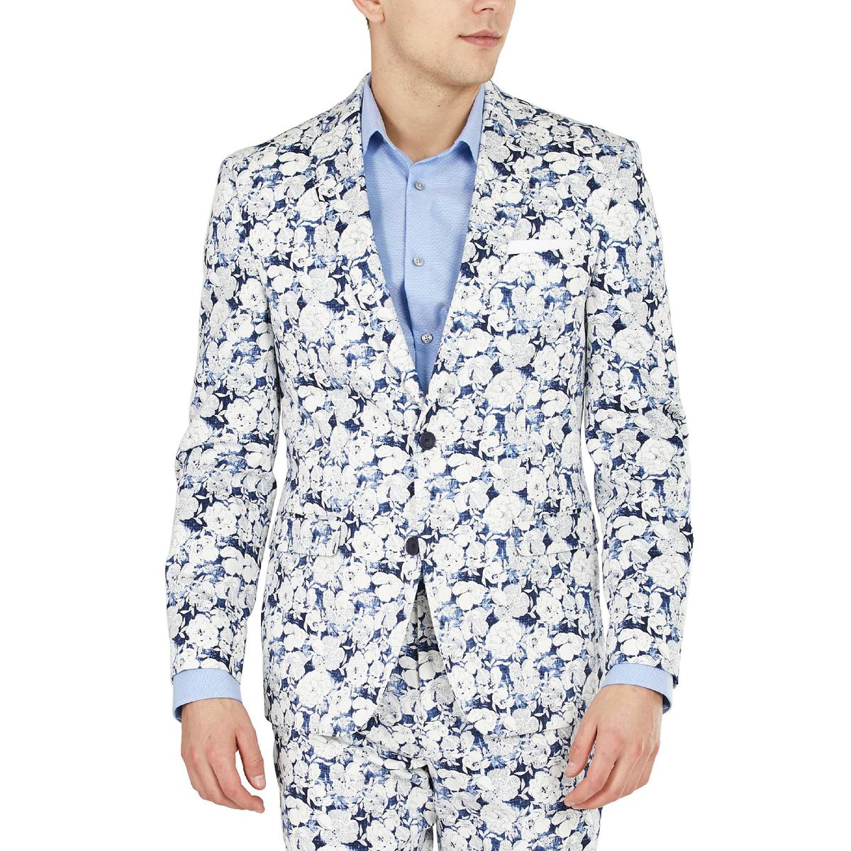 Blumendruck schlanke Passform Blazer
