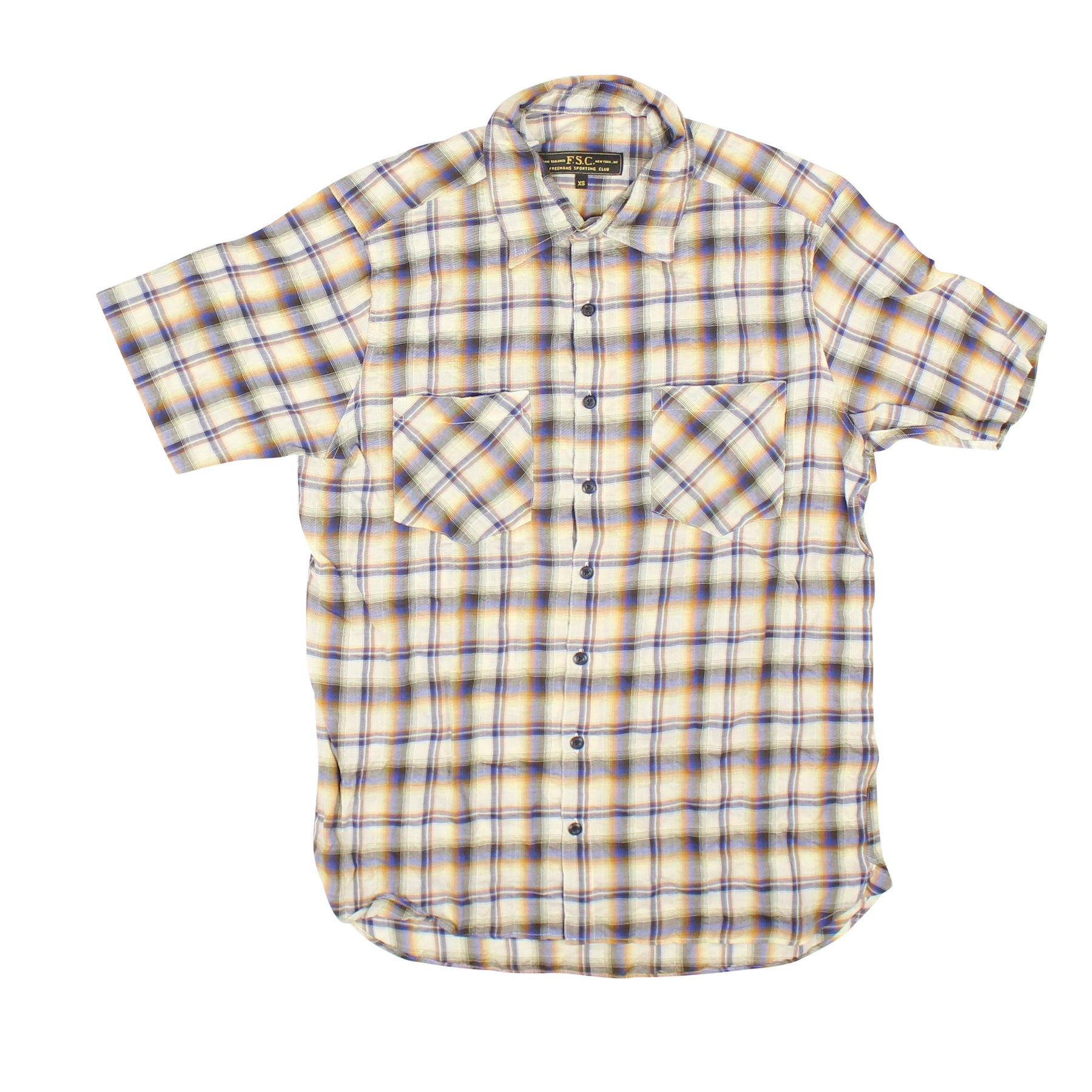 weiß plaid kurze Ärmel Hemd