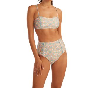Calypso hohe Taille Bikini Boden in Pastell multi