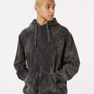 Dyenomite Herren Premium Fleece Mineral Wasch Kapuze Sweatshirt
