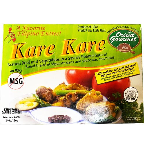 Orient Gourmet – Kare Kare – Braised Beef and Vegetables in a herzhaft Erdnuss-Sauce – voll gekocht – nur erhitzen und servieren – 12 Unzen