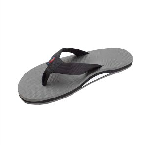 Herren klassische Gummisandale in schwarz/grau