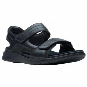 Men s Natur Trek Sandalen in schwarz