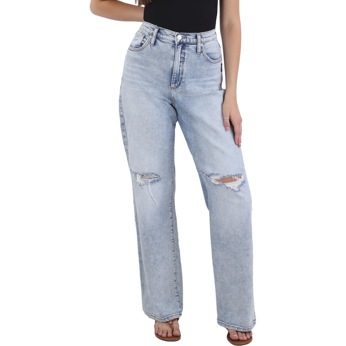 Highly Desirable Trouser gestresste gerade Bein Jeans