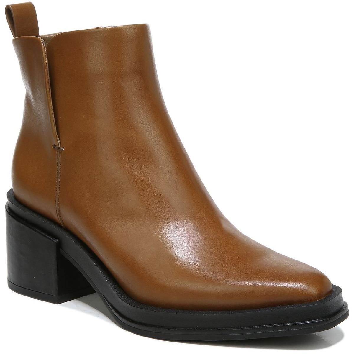 Dalden Leder-Stiefeletten mit quadratischer Zehenpartie