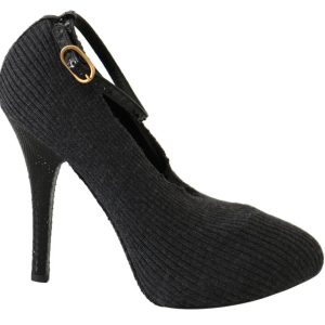 Dolce & Gabbana Leder Absätze Stoff Socken Pumps Damen Schuhe 7676679618620