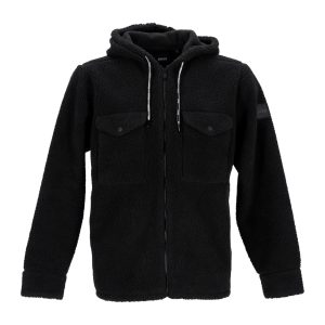 Boss Lovelo Teddy Kapuzenpullover aus schwarzem Polyester 7748914970684