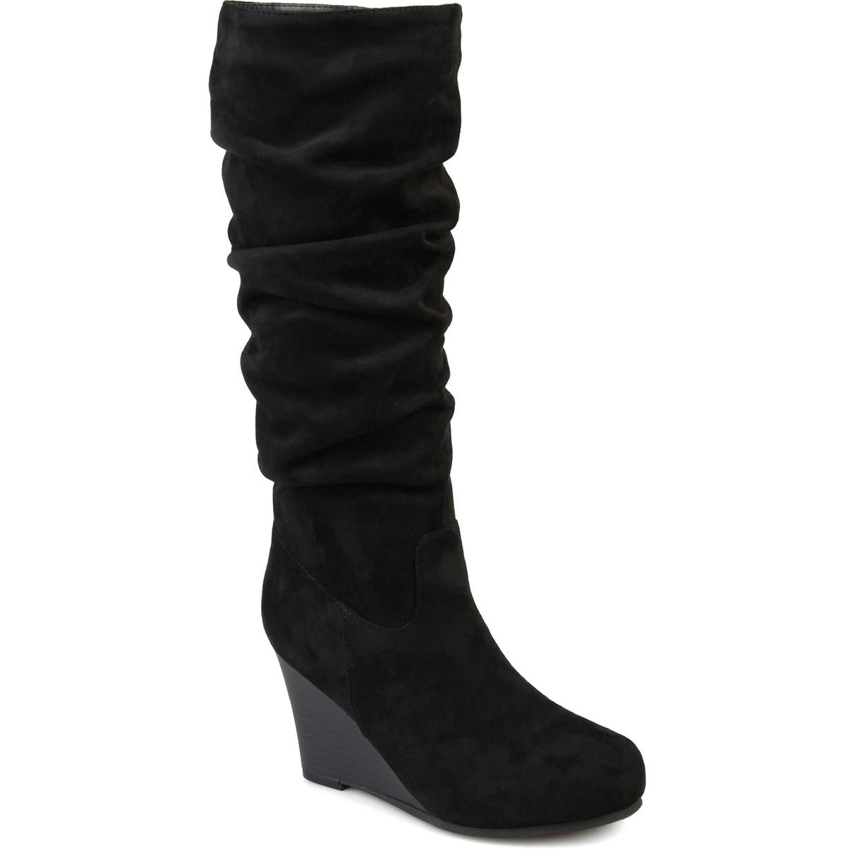 Haze Wide Calf Round Toe Stiefel mit mittlerem Absatz
