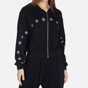 Lachelle Retro Skate Kapuzenpullover in schwarz