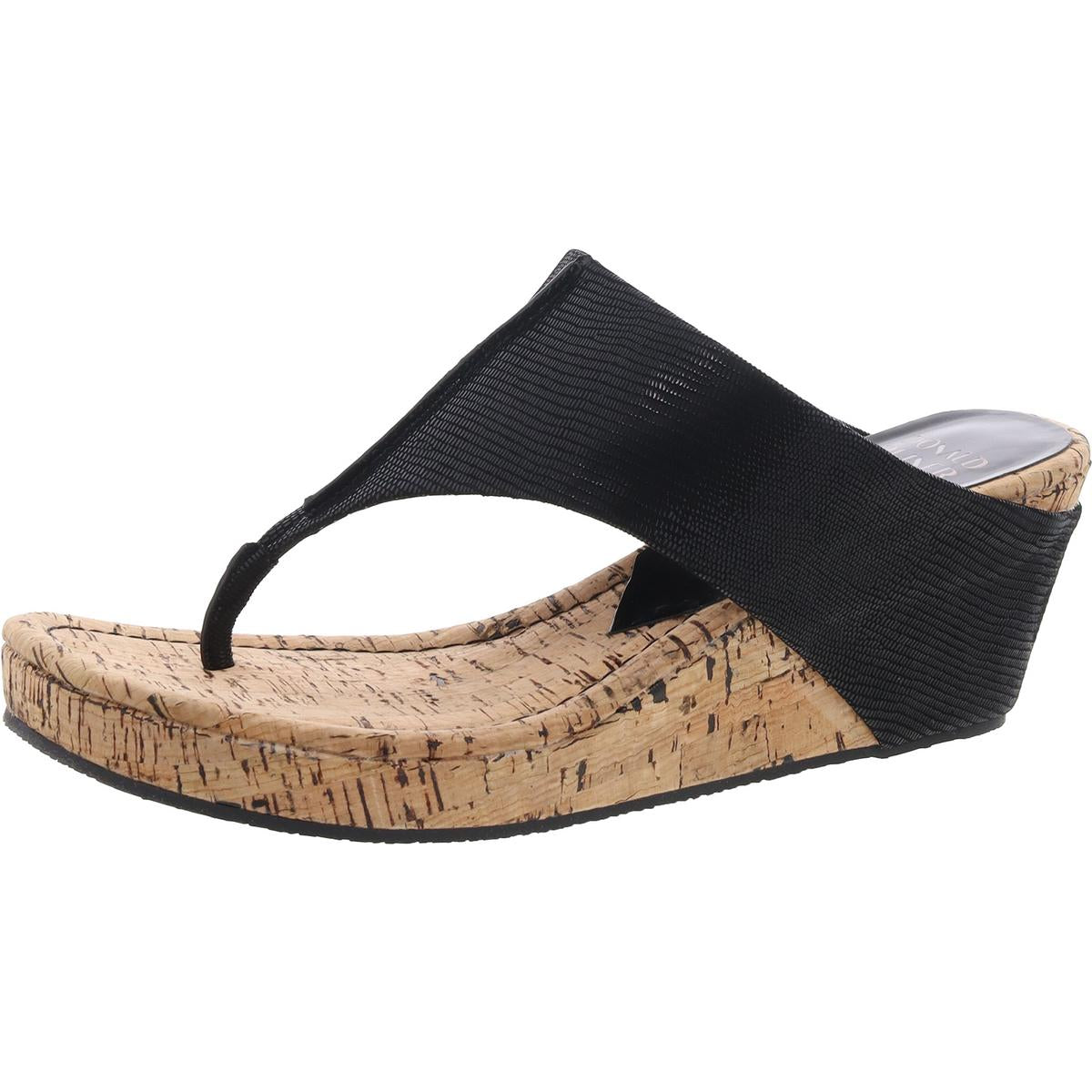 Snake Print Wedge Sandalen