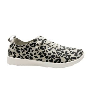 Damen Mayo Sneaker in hellgrau Leopard 7803860156476