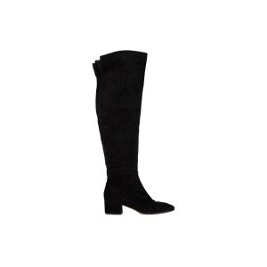 Gianvito Rossi Rolling kniehohe Stiefel aus schwarzem Wildleder