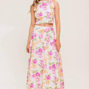 BOTANICAL BLISS gewebte Top und Rock Set