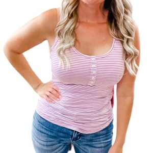 Streifen Tank Top in Lavendel 7764956741692