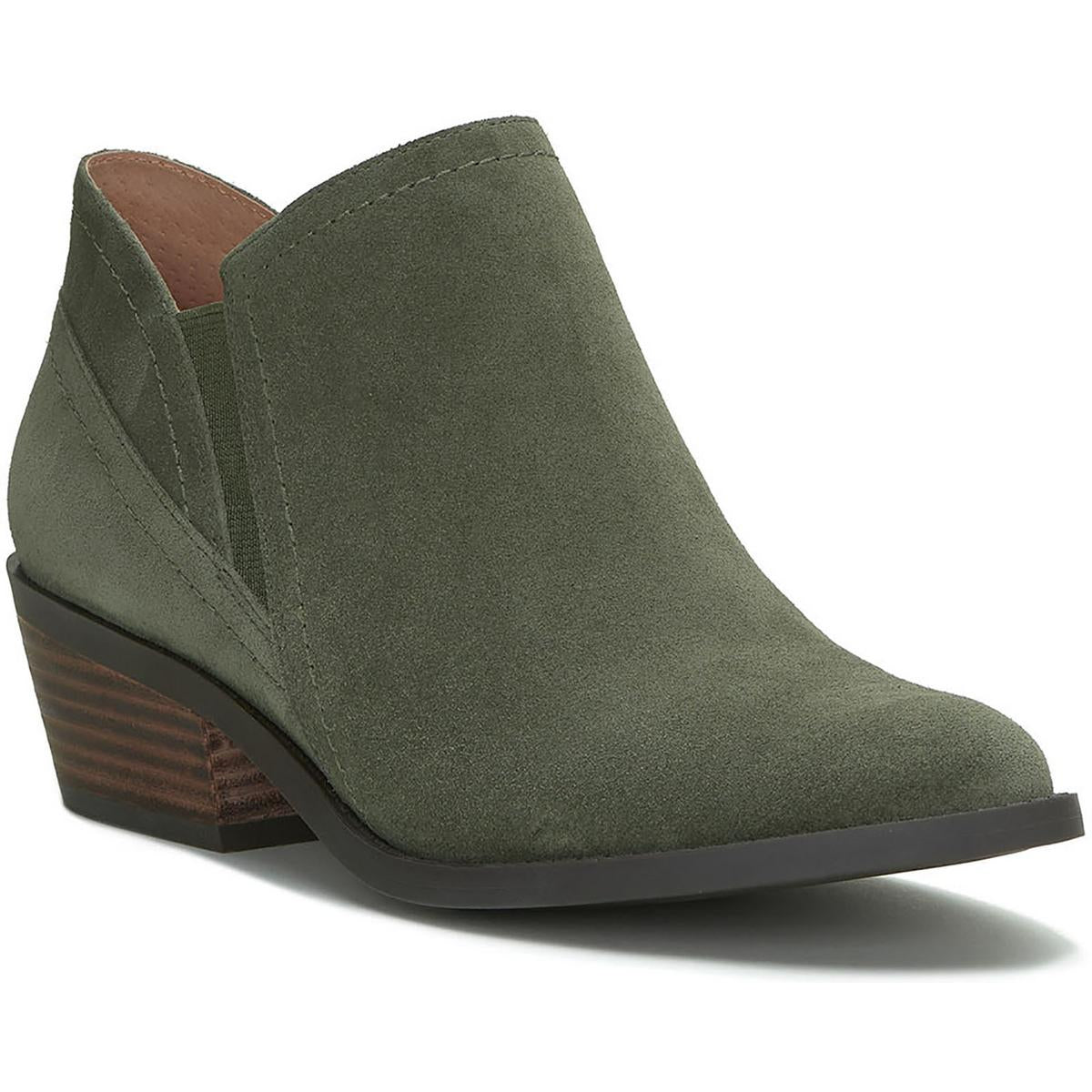 FIONAN Leder-Chelsea-Stiefel mit gestapeltem Absatz