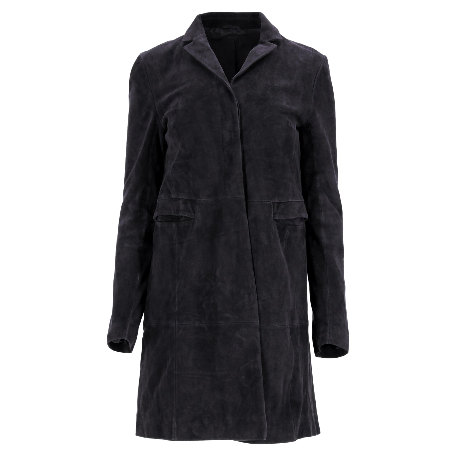 Hugo Boss Concealed Closure Fell in schwarzem Wildleder