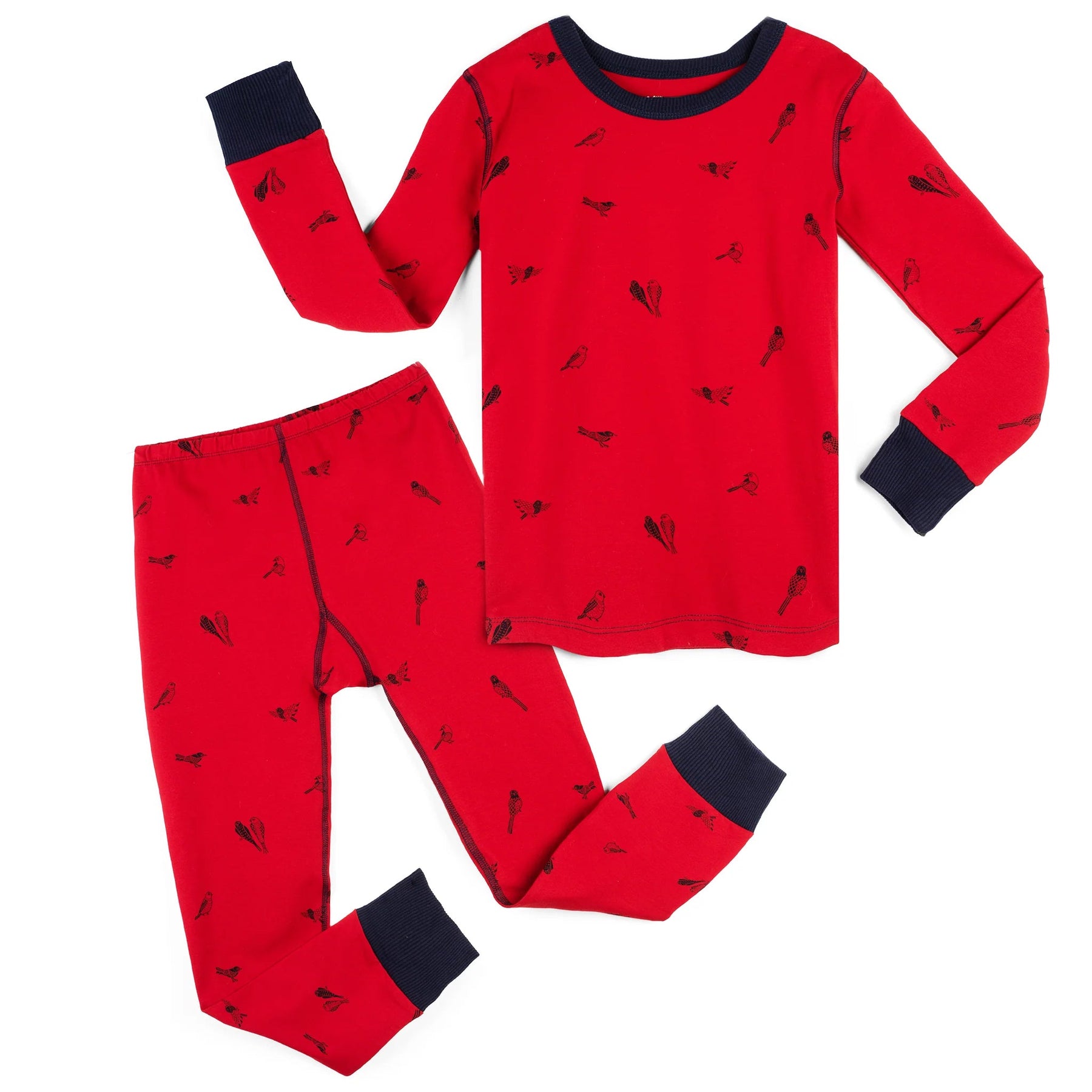 Mightly Mädchen lieben Vögel 2-teilige Pyjamas 7805838721084