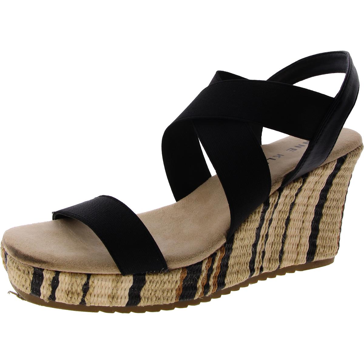 Canvas Platform Wedge Sandalen