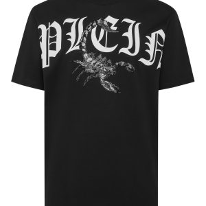 t-shirt rund Hals ss scorpion mit Kristallen