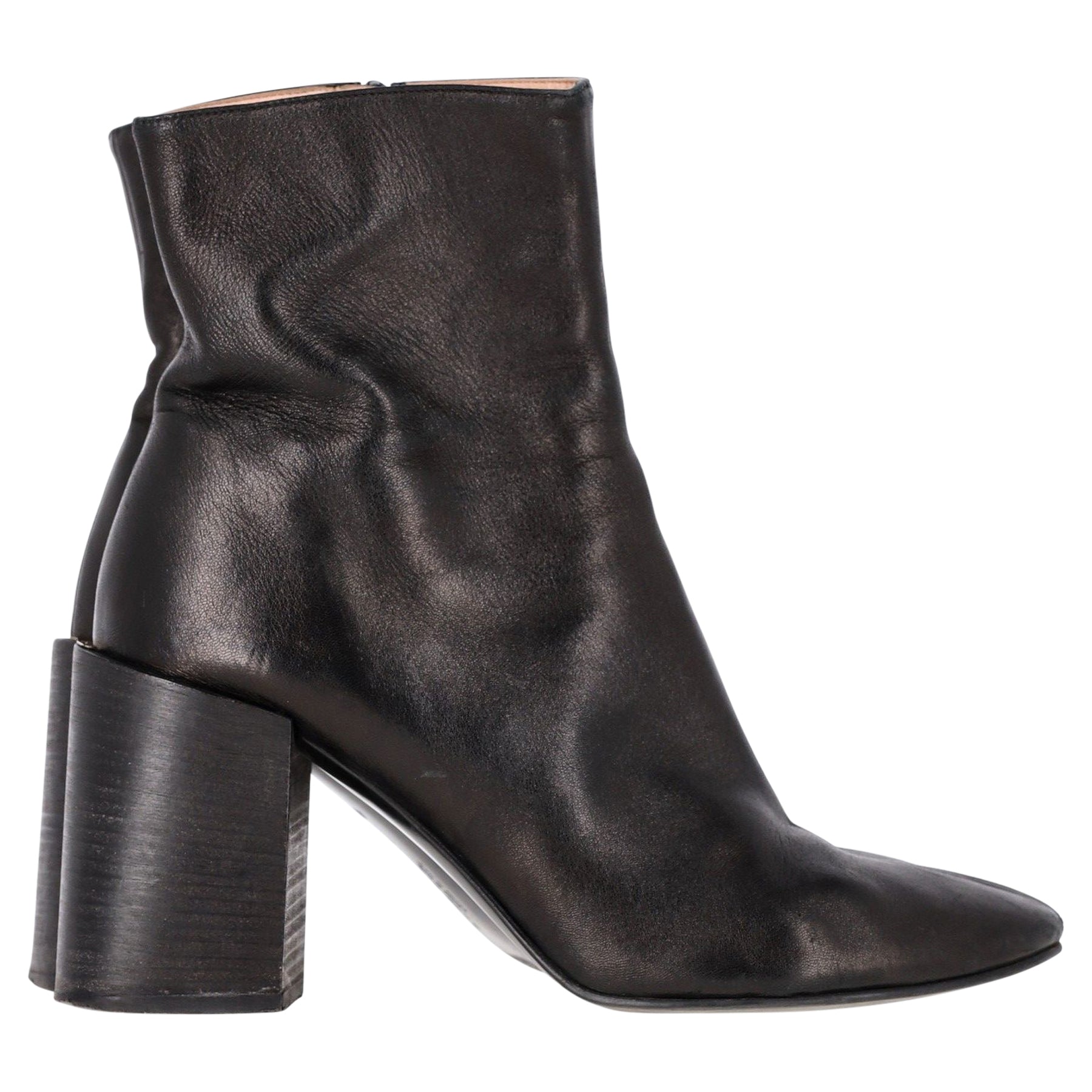 Acne Studios Saul Stiefeletten aus schwarzem Leder