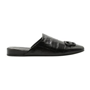 Balenciaga Croc Embossed Mules in Calfskin Leder 7833158549564