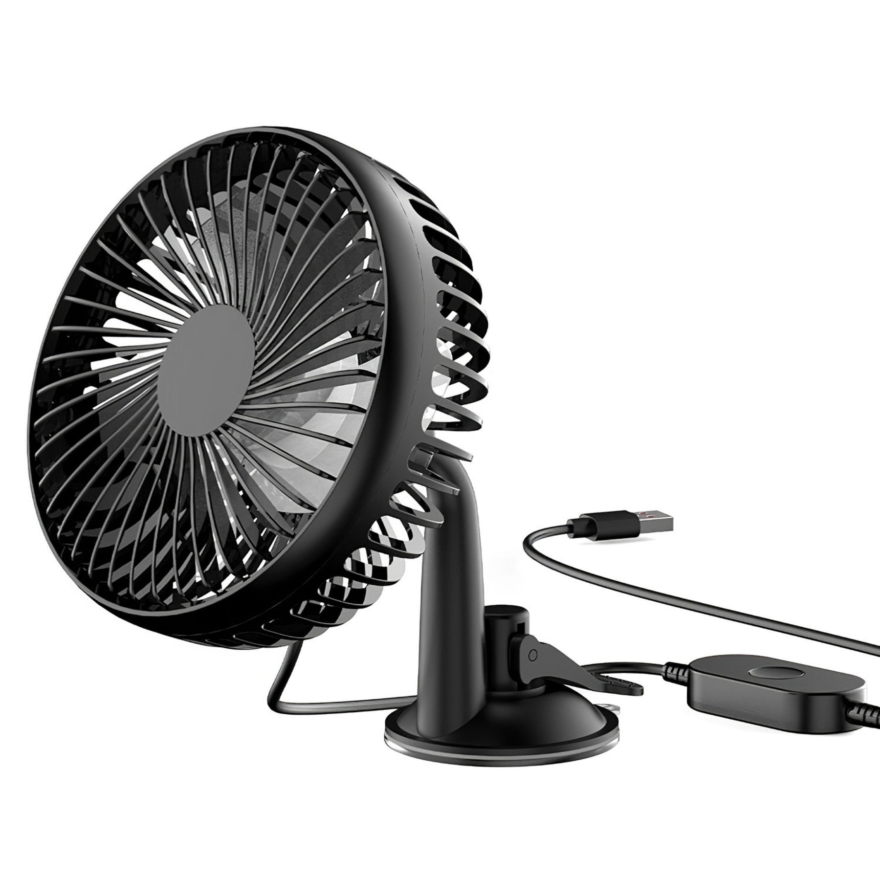 tragbare Auto-Kühlventilator 3 Geschwindigkeiten USB Rücksitz-Clip-Lüfter für suv rv Pickup, Armaturenbrett & Fenstersaugung